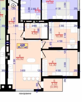 Compact two-room apartment in the city center! For rent on the street