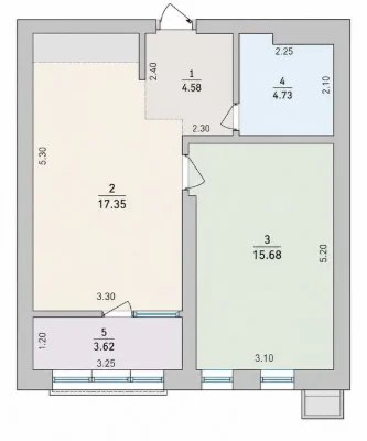‼️ Терміновий продаж! 1-кімнатна 46 м² • Вдале планування •