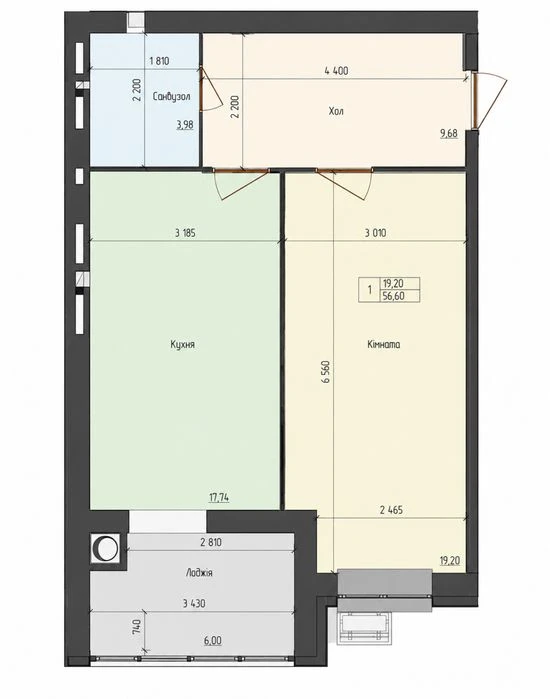 ‼️ Велика квартира 57 м² • ЖК Grand City Dombrovskyi • Вдале