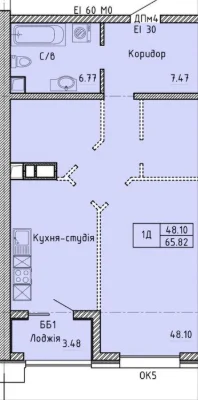 Продам 1- ком квартиру с видом на парк Победы.