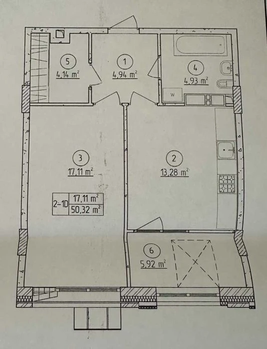 Простора 1 кімнатна (50 м2) в ЖК "Senat" Теремківська