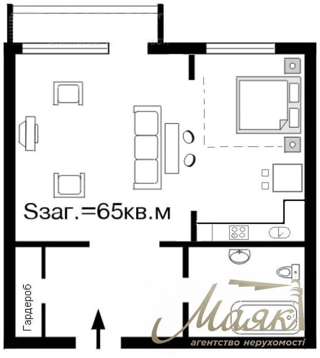 Оренда 1 кімнатної квартири в ЖК Botanic Towers, вул. Саксаг