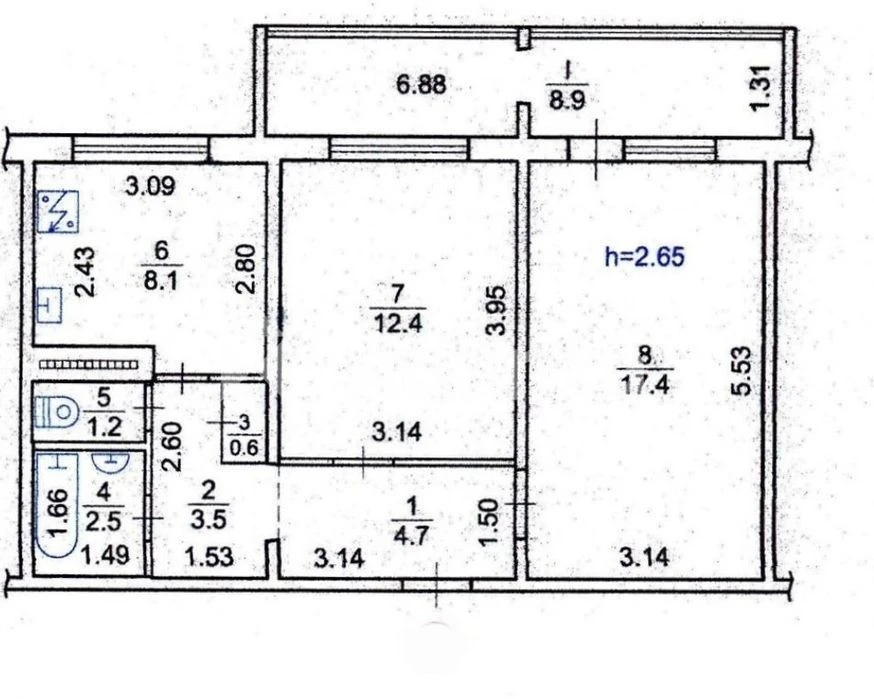 2 кім. кв.;заг. пл. 59,3м2,поверх 6/18.М"Теремки". Держ. про
