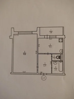 Продажа 1кiмнатна квартира, метро Осокорки-50 тис. евро