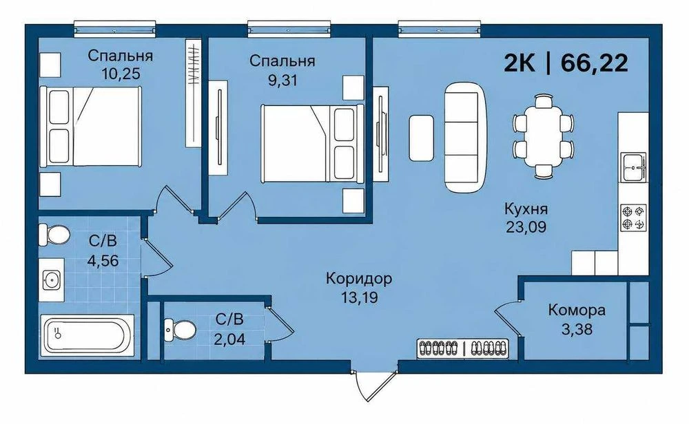 Продається 2-кімнатна квартира в ЖК Гідропарк. З виглядом на