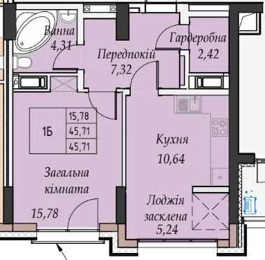 Продам 1-кімнатну квартиру біля ОЗЕРА