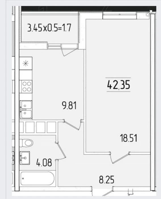 Продам 1 комнатную квартиру 43 м Кадорр Сити,, Краснова, Вы