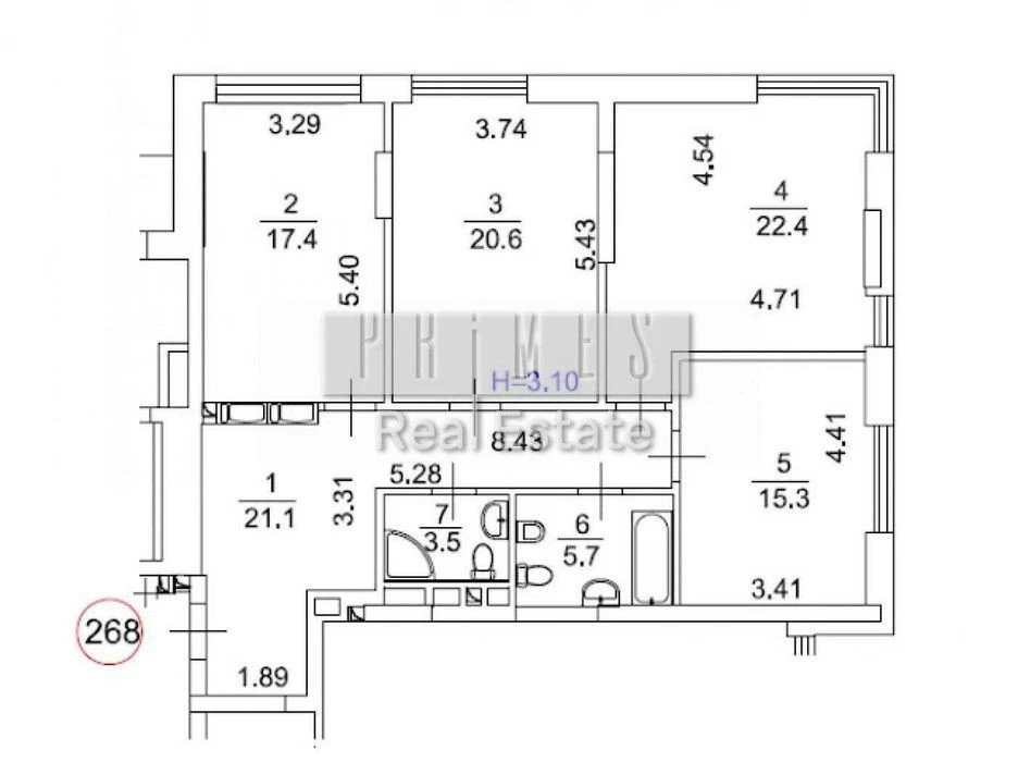 Продаж 4к квартири 106м2 без ремонту Edelweiss House Звірине