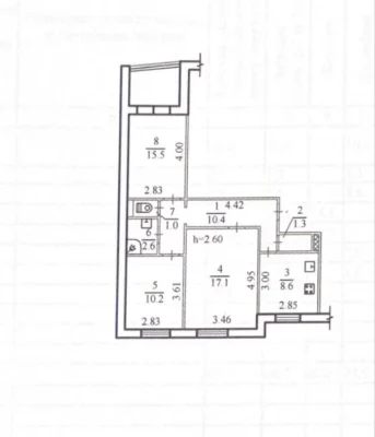Продам 3к квартира Сокол 1 Победа