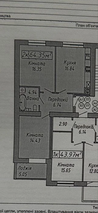 2х кімнатна 1 черга картира в ЖК Скандинавіь