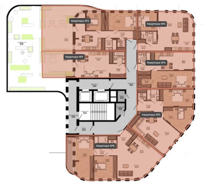Продаж 2 кім. квартири , 76.13 м2 , ЖК Five Address (Файв Ад
