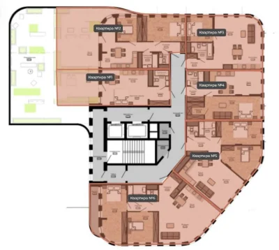 Продаж 2 кім. квартири , 76.13 м2 , ЖК Five Address (Файв Ад