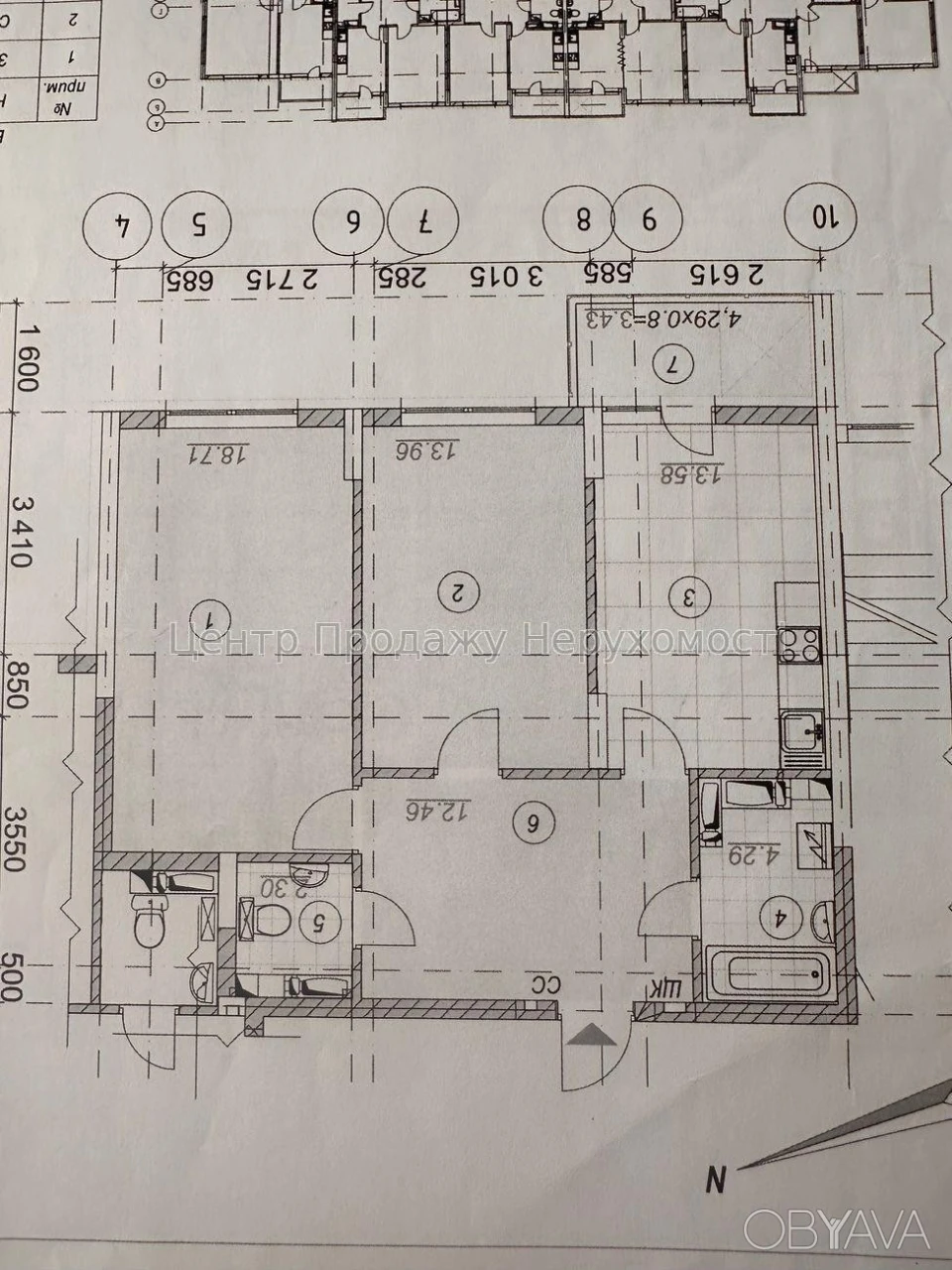 2-room apartment, 68 sq.m.