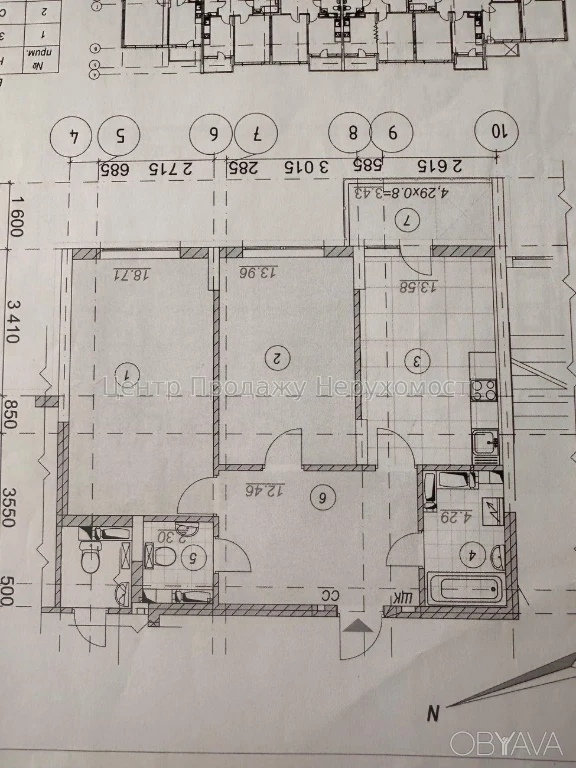 2-room apartment, 68 sq.m.