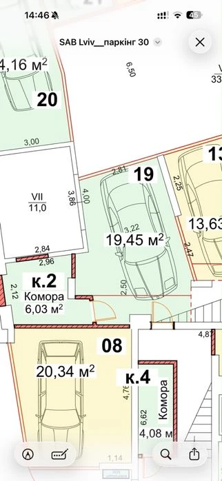Продаж паркомісць в підземному паркінгу в зданій новобудові