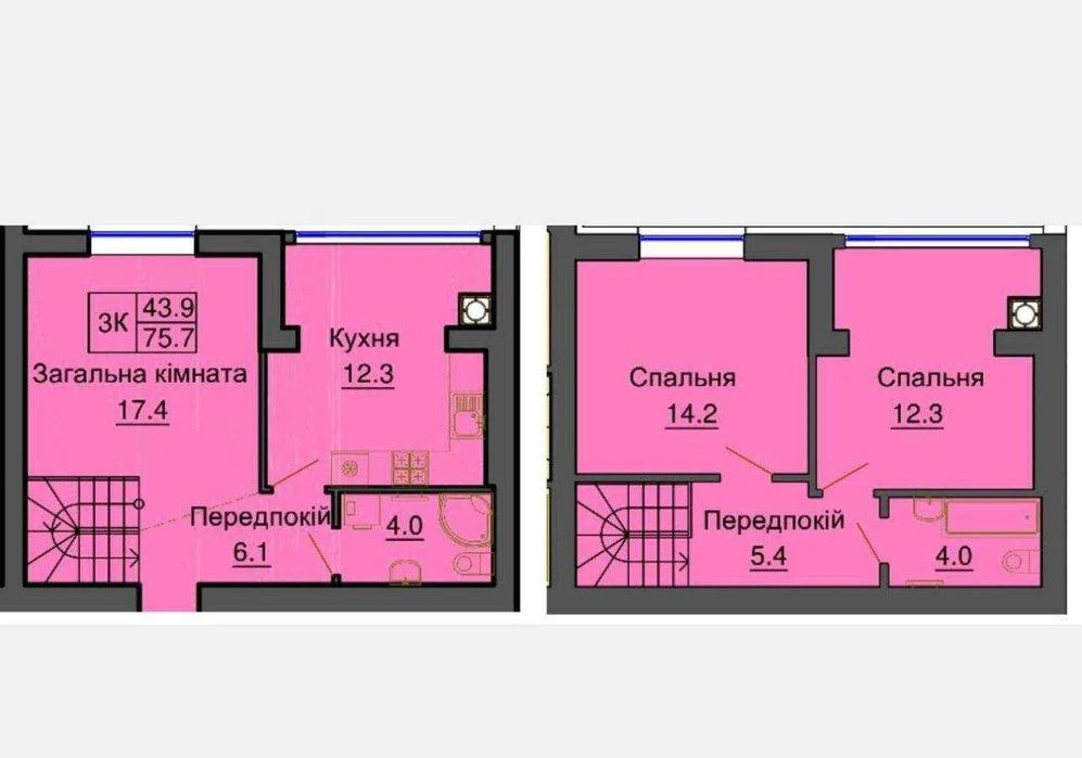 Терміновий Продаж/Квартира 78,1 м2,  WHITE BOX, Газовий коте
