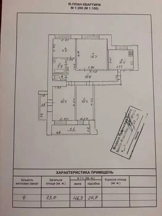 4-к квартира 73 м² з індивідуальним опаленням_BK