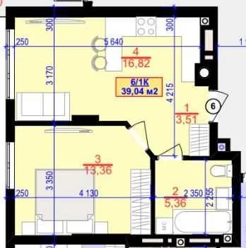 Продаж 1-кімнатної зданої квартири центр Central Park / Цент