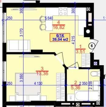 Продаж 1-кімнатної зданої квартири центр Central Park / Цент
