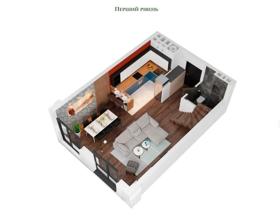 ПРОДАЖ по ПЕРЕУСТУПЦІ двохрівневої квартири 110м² із терасою