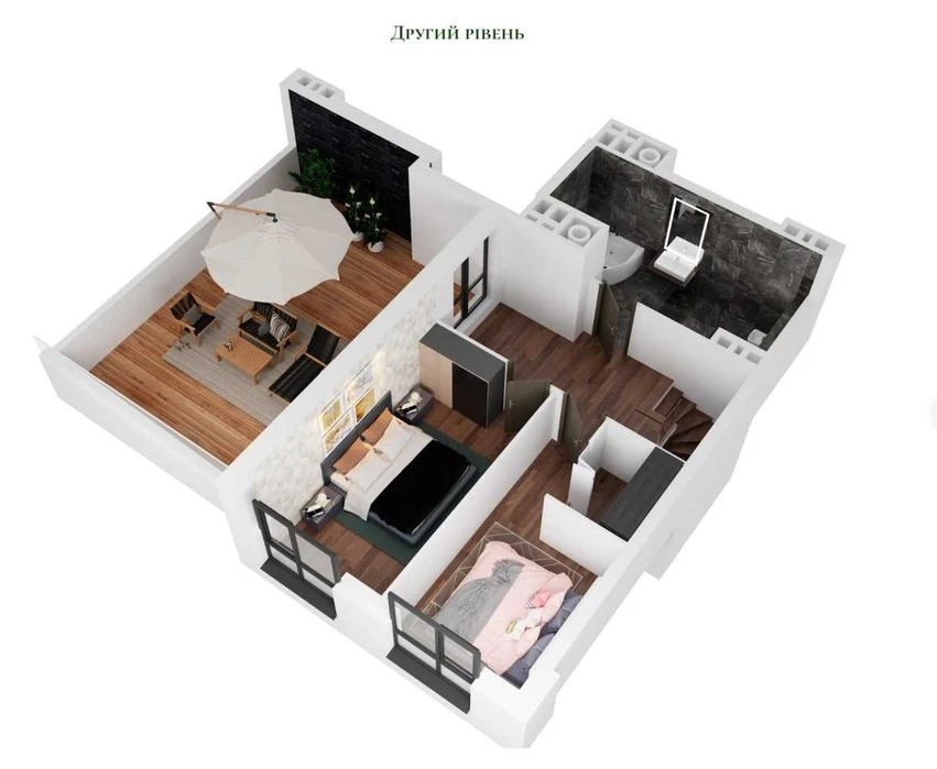 ПРОДАЖ по ПЕРЕУСТУПЦІ двохрівневої квартири 110м² із терасою