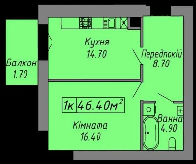 продаю 1-кім квартиру в ЖК Скандинавія