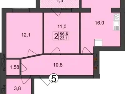 Квартира. Житомир, Героїв Чорнобиля вул., (15 к1-8)