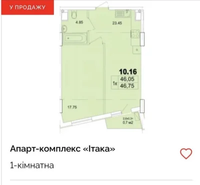 Продам 1-комнатную квартиру в ЖК «Итака» | Аркадия | 7 станций