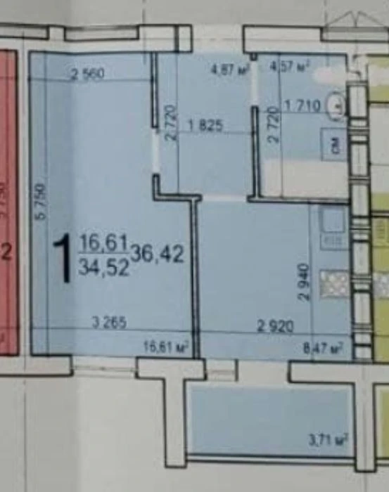 ЖК Птичка продам 1 ком квартиру 36м² Барабашова 14.L