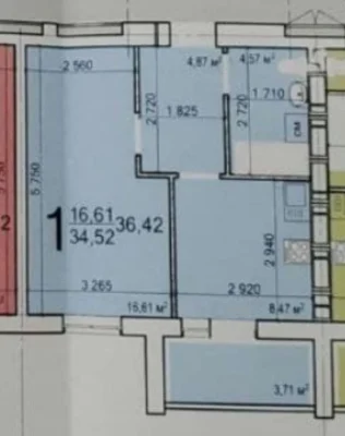 ЖК Птичка продам 1 ком квартиру 36м² Барабашова 14.L