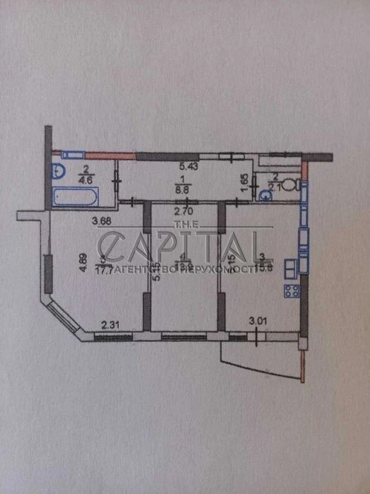 For sale / Apartment / 64 m2 / Residential complex Kakhovska / Dniprovsky district