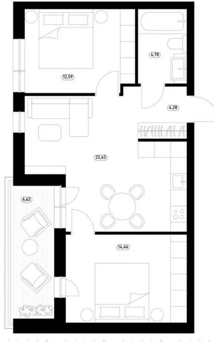 Продається 2-кімнатна квартира, ЖК Montreal Код: 32505