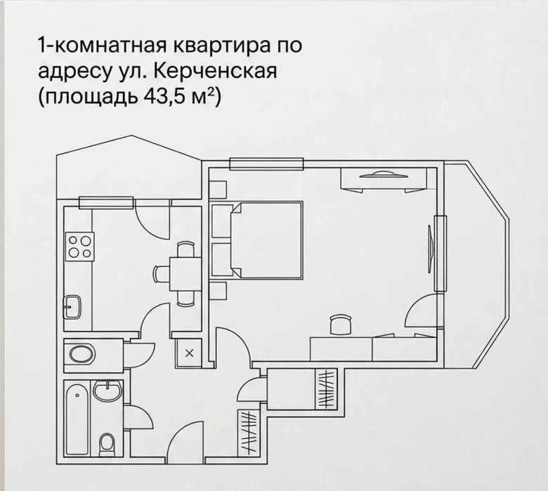 1-кімнатна квартира Кримська/Керченська