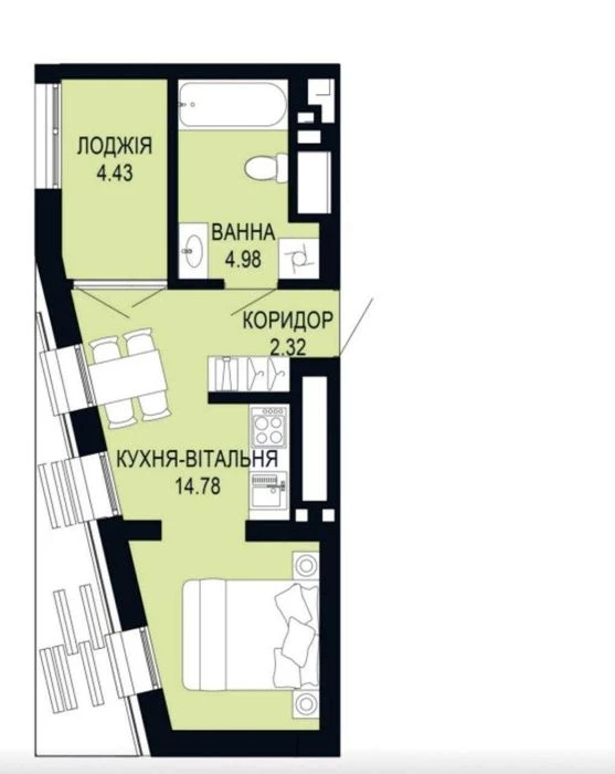 Продається 1-кім квартира в ЖК Viking Hills на вул.Щурата