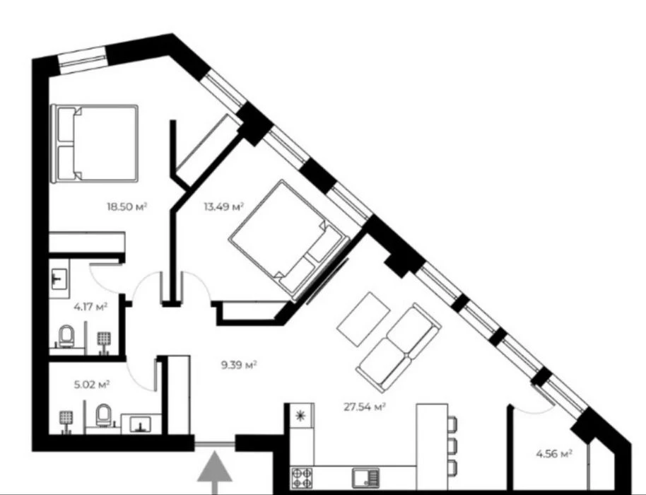 Продаж 3 кімнатної квартири,ЖК Grand Hills, вул. Мальовнича