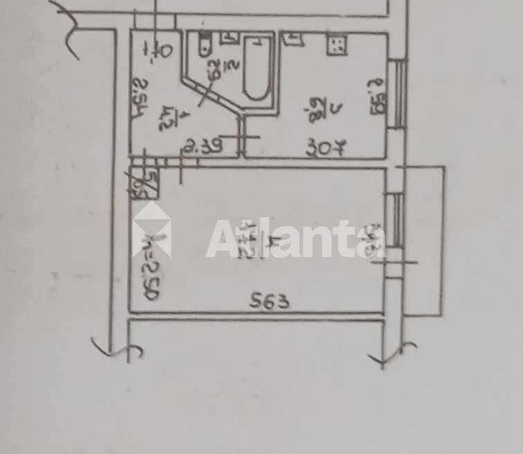 1-кімнатна квартира 32 м² в м. Одеса. Селище Котовського