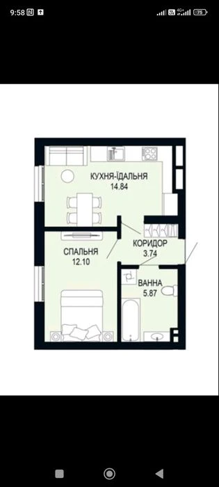Продаж 1-кім.квартири в новому сучасному ЖК Viking Hills