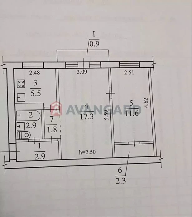 Продам 2-комнатную квартиру на просп. Слобожанский
