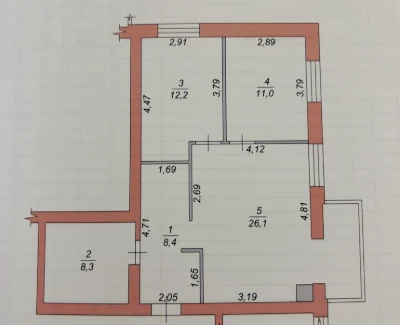 Продам 2-кімнатну квартиру в ЖК Сімейний на Домбровськлго