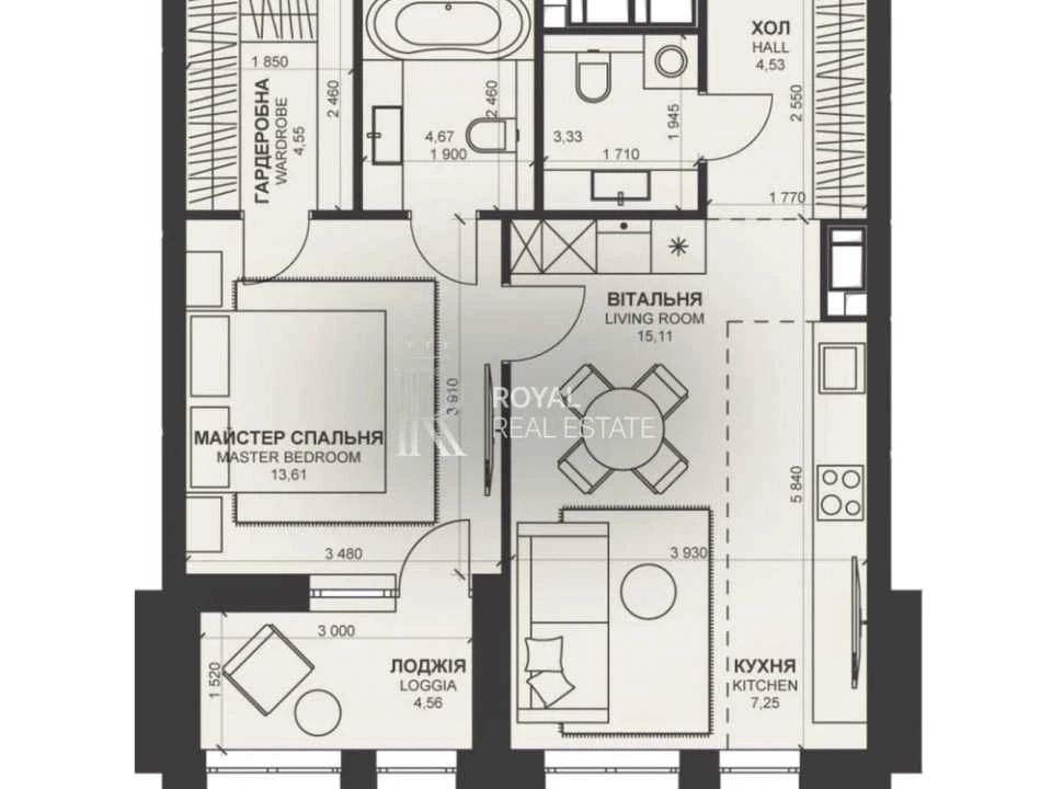 Apartment. Kyiv, Vasylya Tyutyunnyka St. (Henri Barbusa)