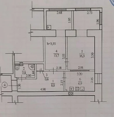 Продам 3-комн квартиру в районе Фрунзе ул.