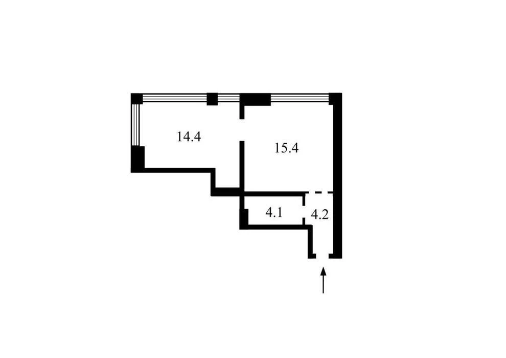 1-room apartment 38m2 in the residential complex Slavutych, metro Slavutych, 1 min. from Poznyaki Os