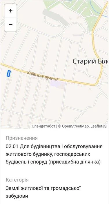 Продаж приват. ділянки під забудову 15 сот. поруч Старої Под