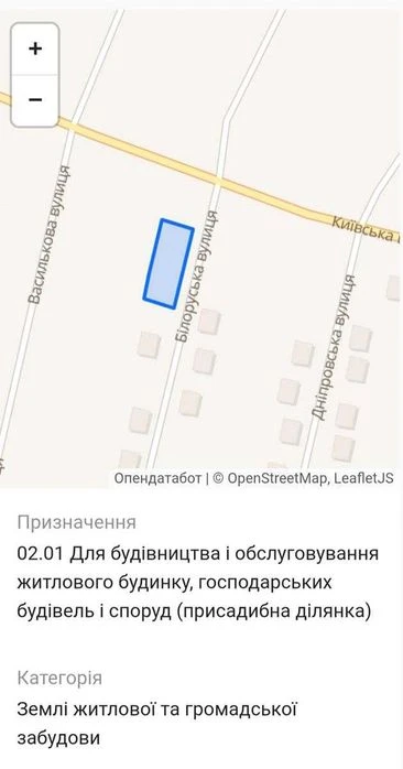 Продаж приват. ділянки під забудову 15 сот. поруч Старої Под