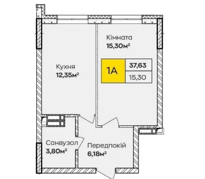 Квартира з мінімальним оформлення та знижкою, метро, укриття