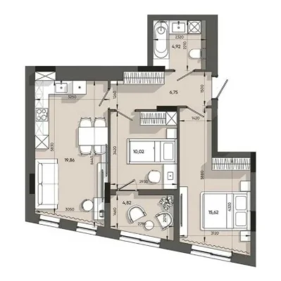 Продаж 2х кімнатної квартири в ЖК Orlan Residents. Без коміс