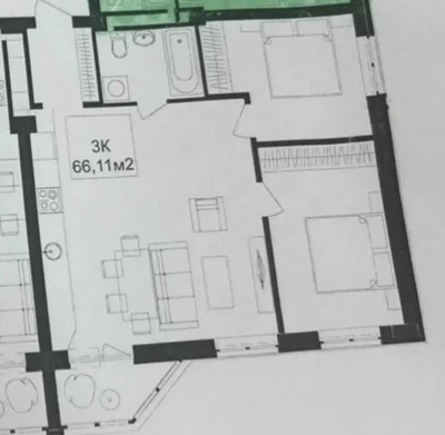Продам 3-к квартиру с ремонтом в ЖК Янтарный