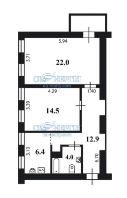 2-кімнатна 60.8 м.кв. Панаса Мирного, 9-Б ст.метро Печерська