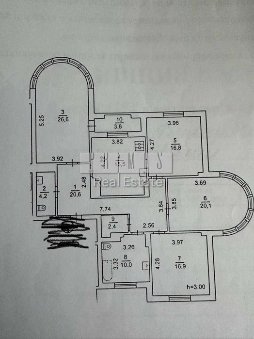 Apartment 69 Dmytrivska St., 140m2