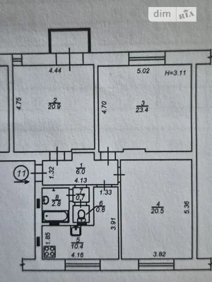 Продажа 3к квартиры 87.4 кв. м по ул. Климента Цветы 4 • ID